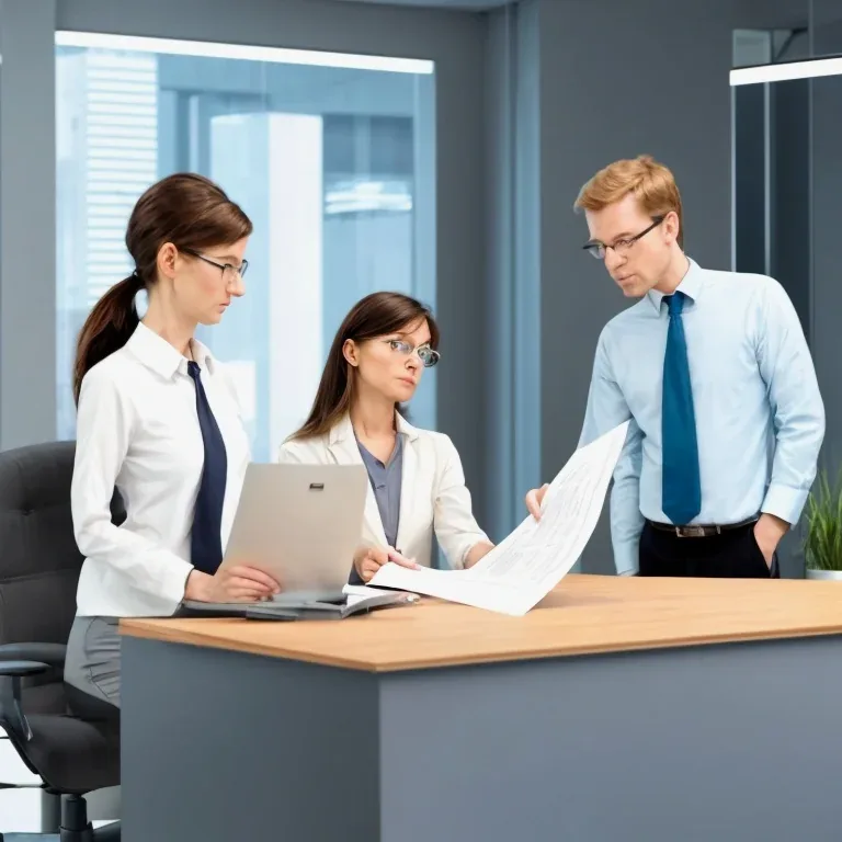 Consultor BrevaJTrust revisando contrato com empresário